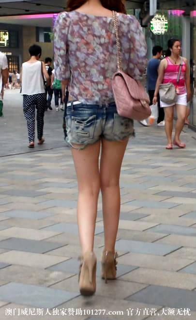 性感火辣超短牛仔裤高跟美腿【9P】